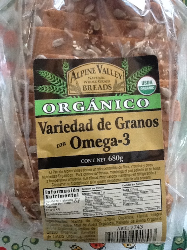 pan alpine valley Elige Nutrición