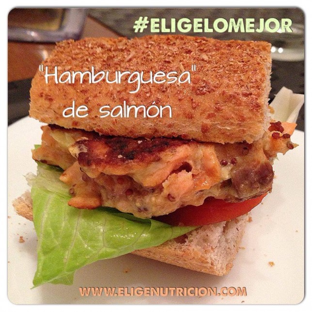 Hamburguesa de salmón