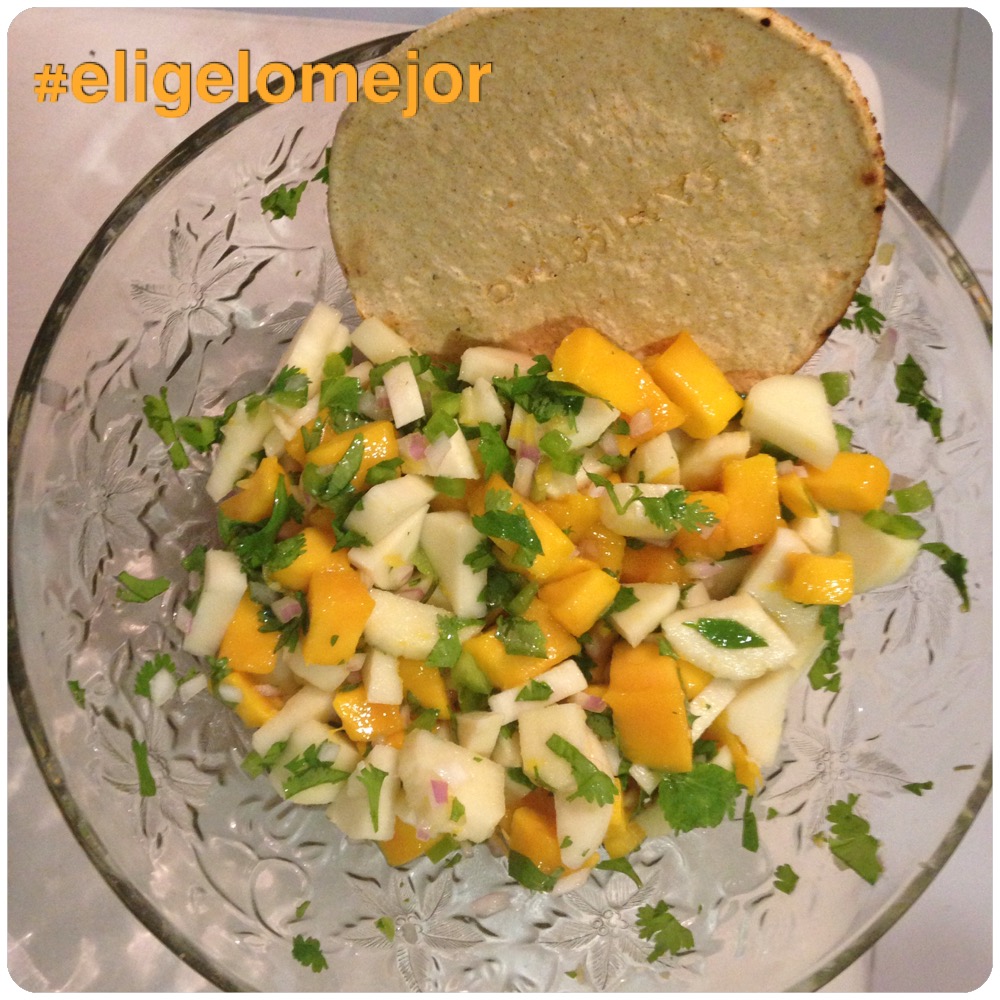 ceviche de mango y palmitos